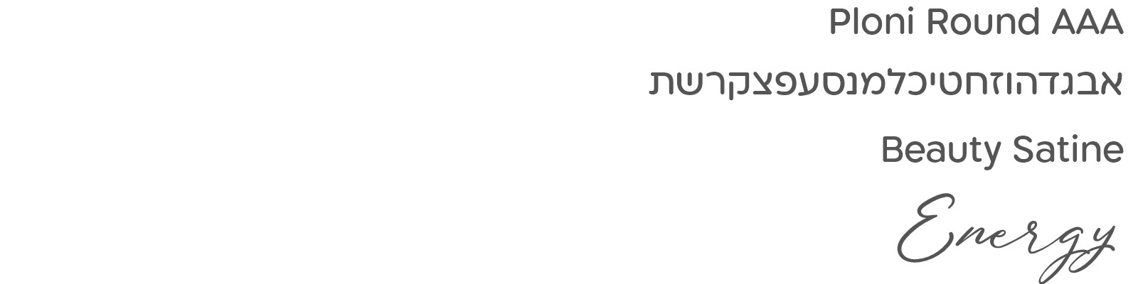 פרויקט אתגרים: הפונט של חומרי הפרסום